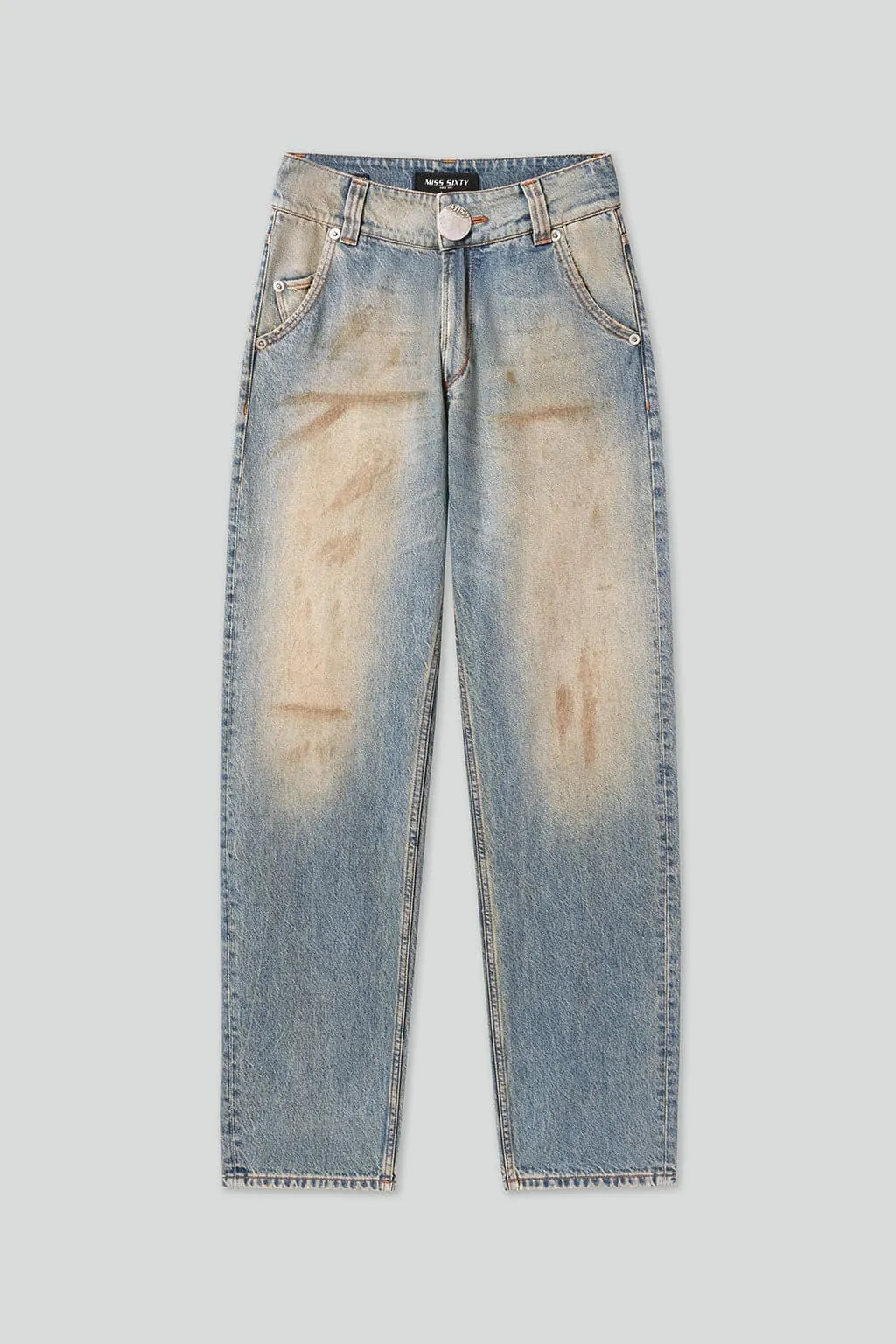 Distressed Wasteland-Style Washed Jeans