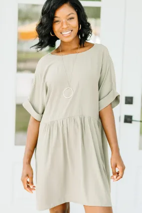 Draw You In Sage Green Babydoll Dress