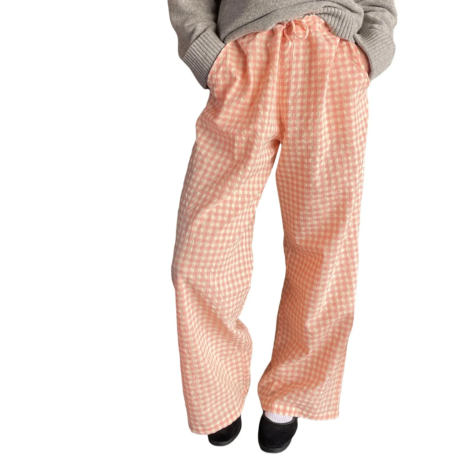 Drawstring Pajama Comfy Wide Leg Lounge Y2K Pants