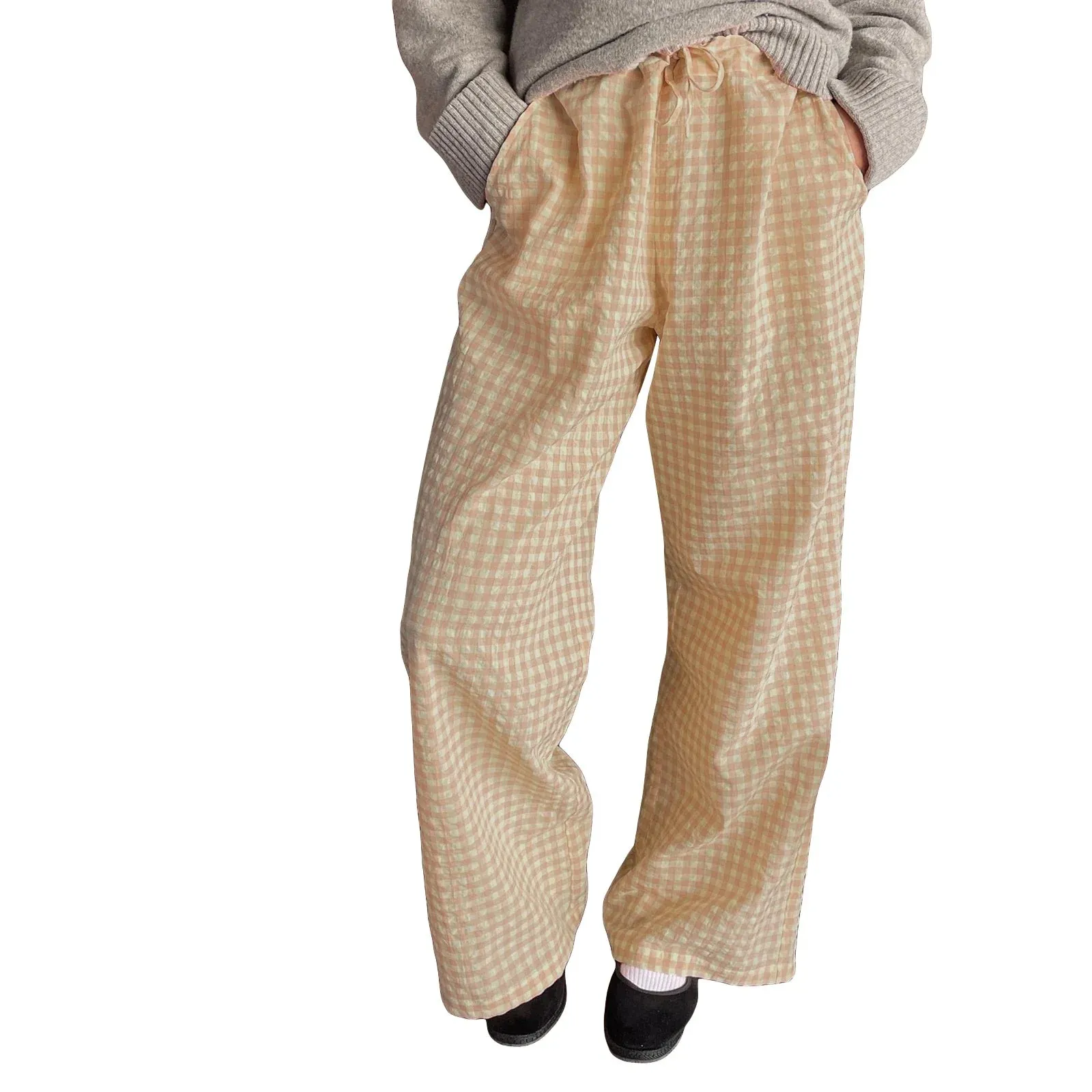 Drawstring Pajama Comfy Wide Leg Lounge Y2K Pants