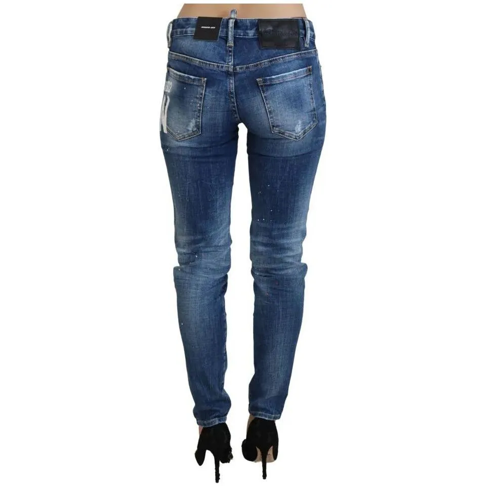 Dsquared² Blue Icon Low Waist Skinny Jennifer Denim Jeans