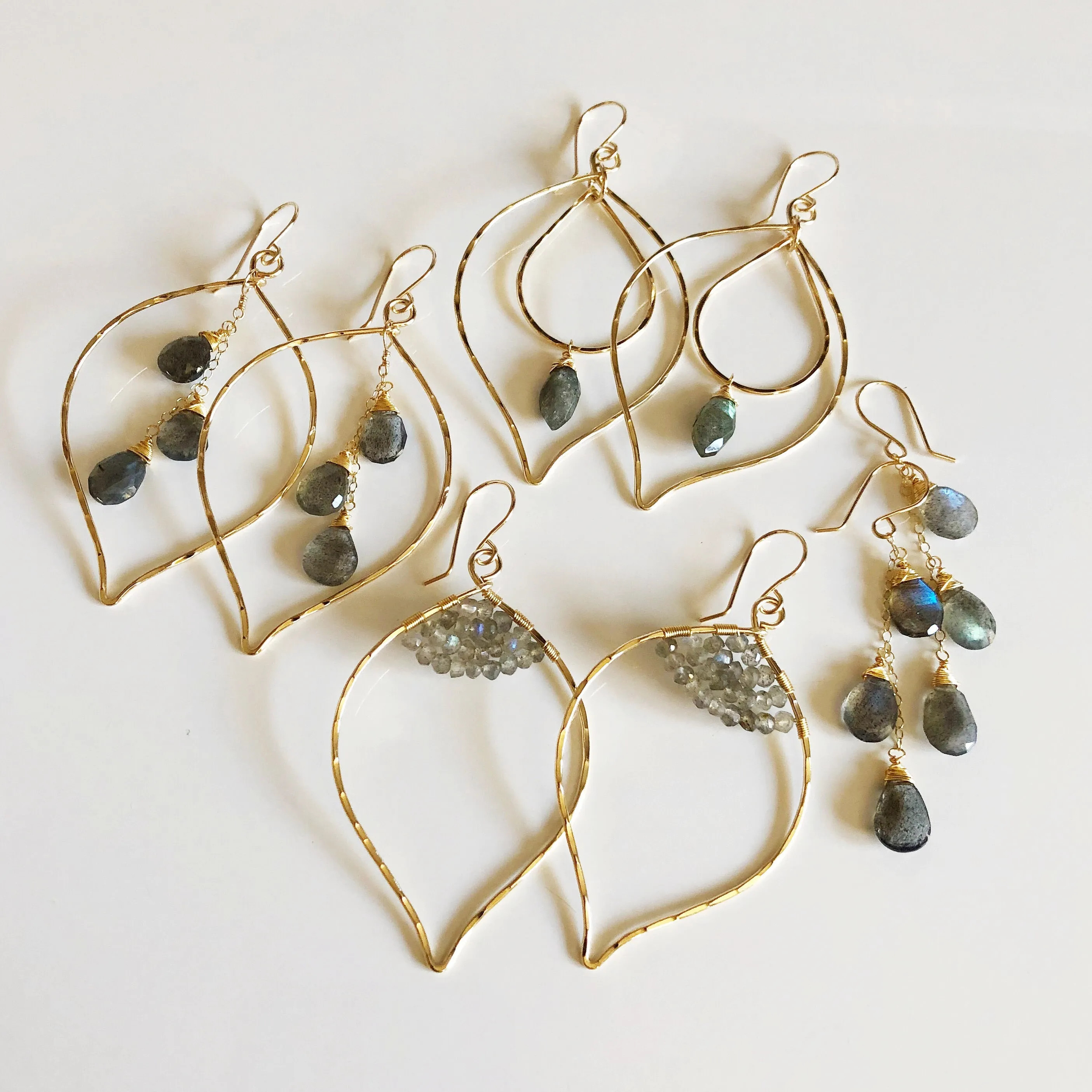 Earring Yuri - labradorite (E265)