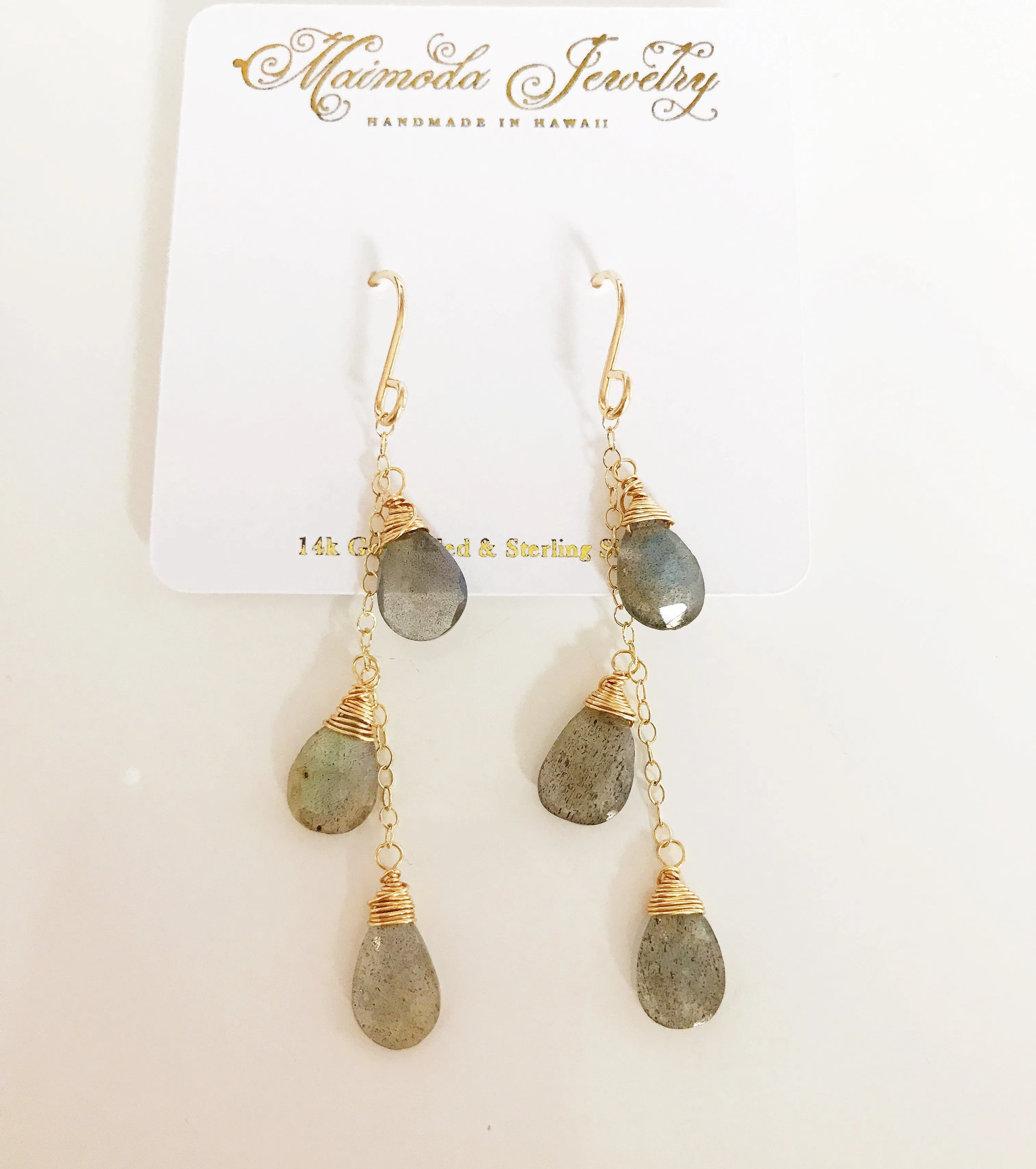 Earrings Adele - labradorite (E267)