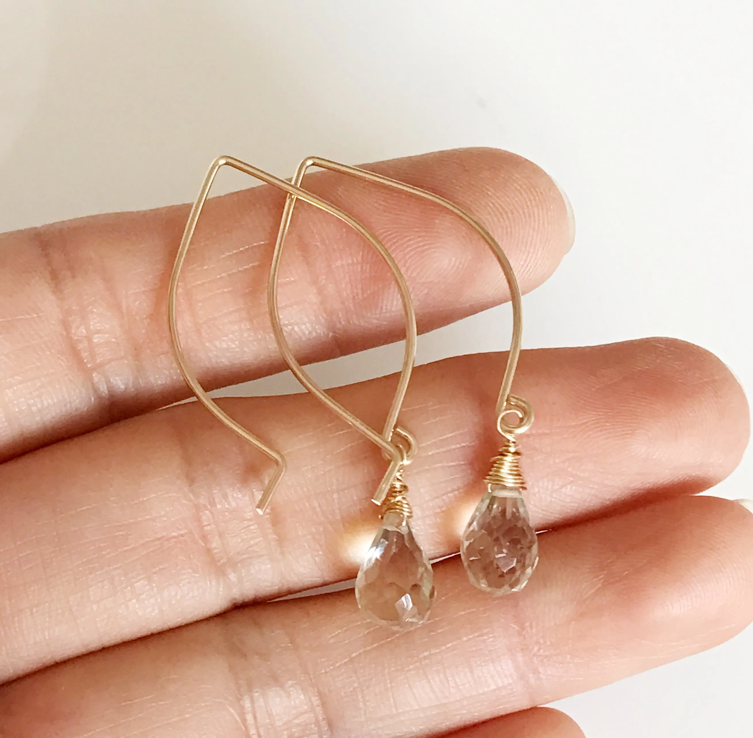 Earrings Gemma - Green amethyst  (E400)