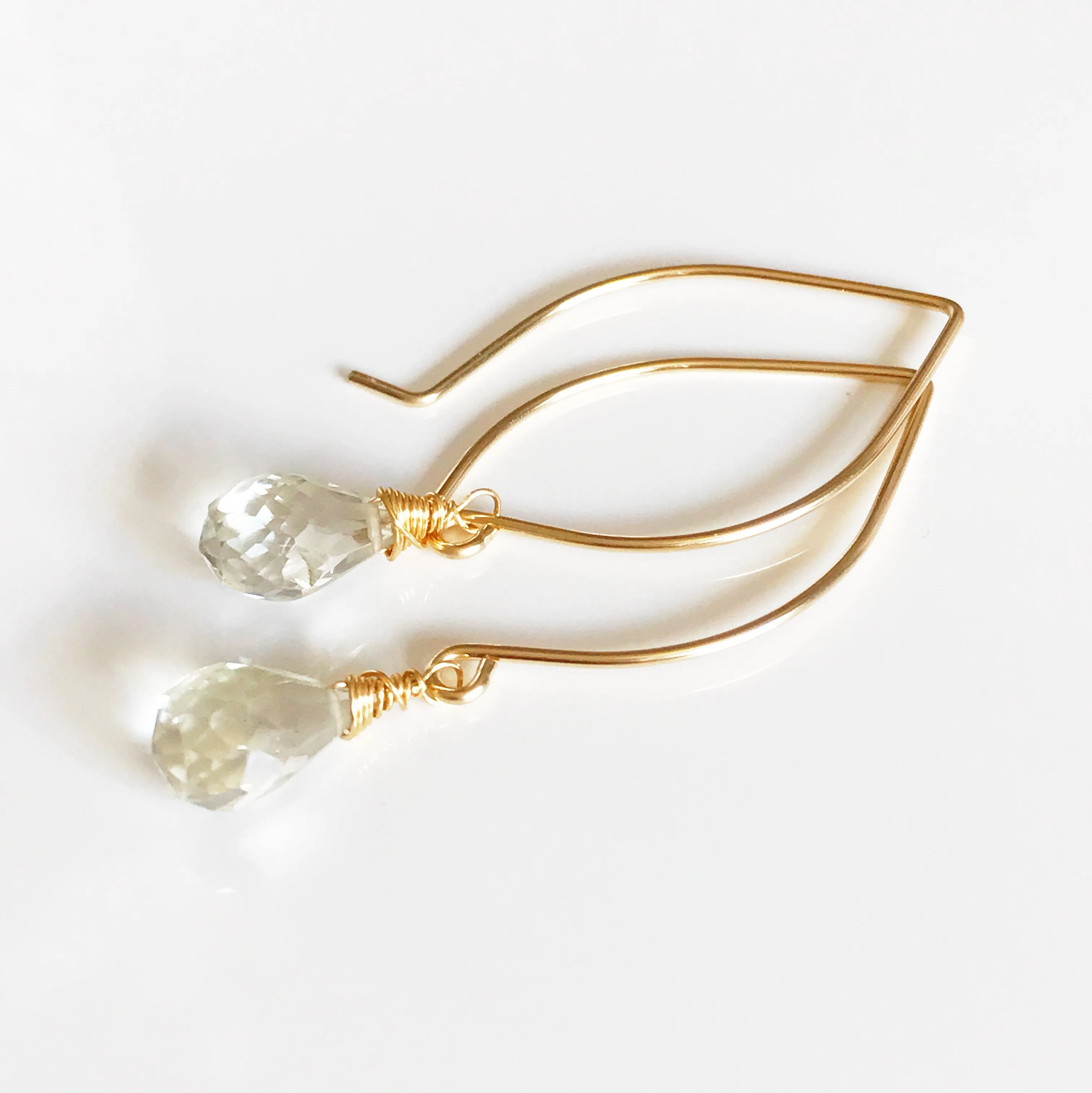 Earrings Gemma - Green amethyst  (E400)