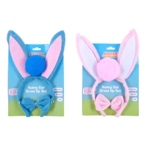 Easter Bunny Ears Plush Headband Dress Up set