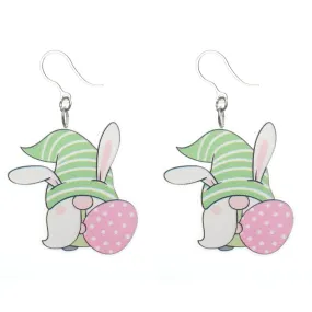 Easter Gnome Dangles Hypoallergenic Earrings for Sensitive Ears Made with Plastic Posts