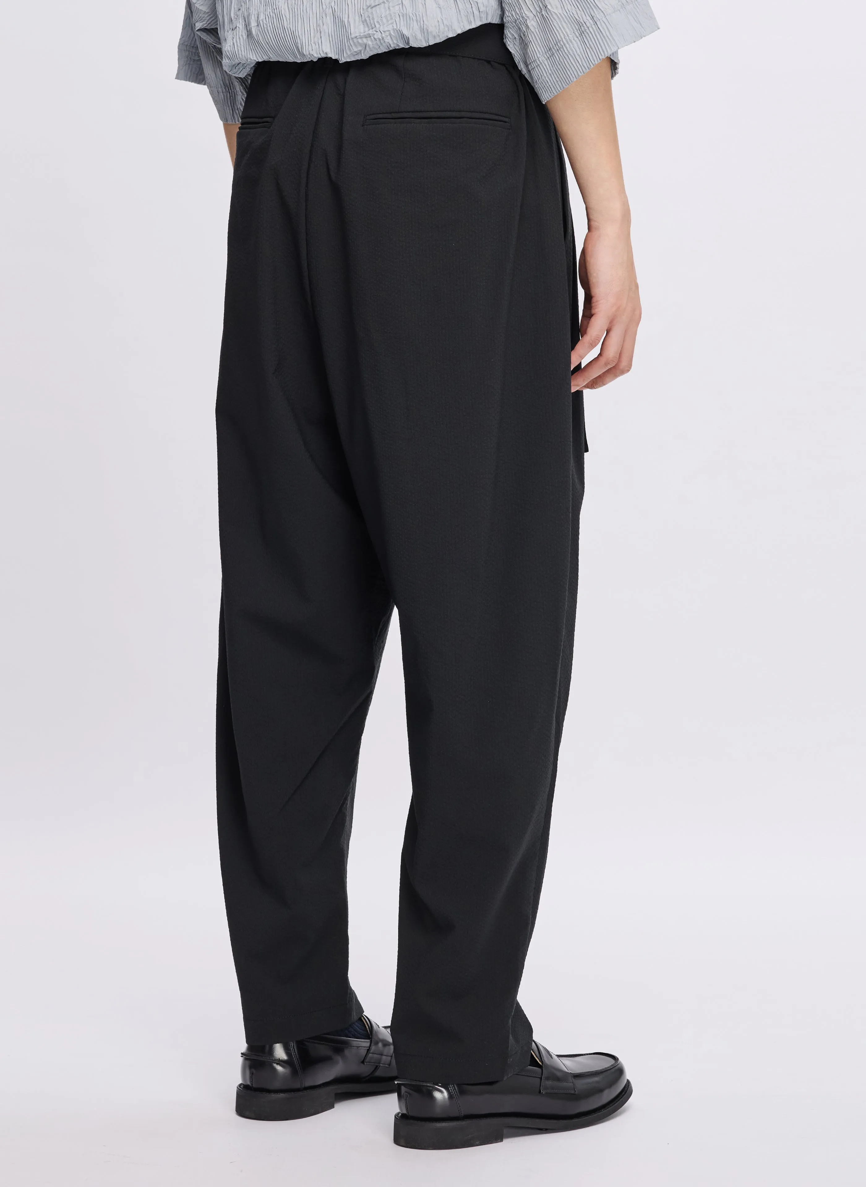 ECO Seersucker Solotex Wide Tapered Pants (P-12)