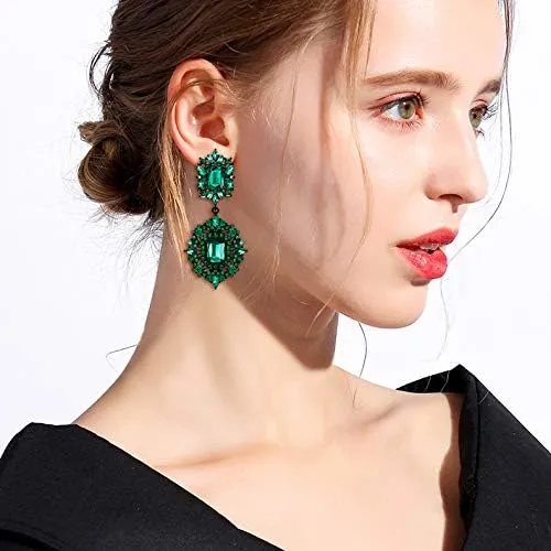 Elegant Vintage Inspired  Gemstone Reign Medieval Style Earrings