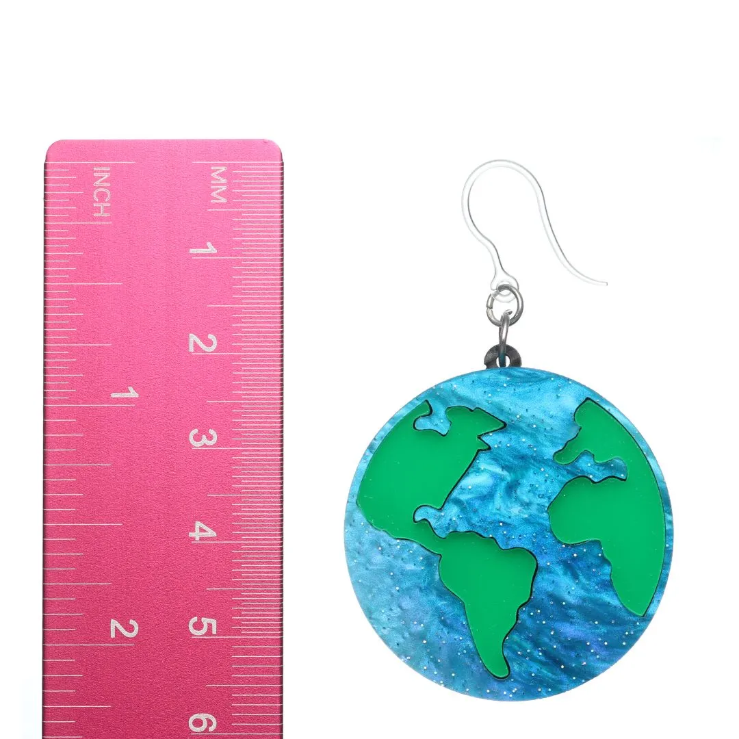 Exaggerated Earth Dangles Hypoallergenic Earrings for Sensitive Ears Made with Plastic Posts