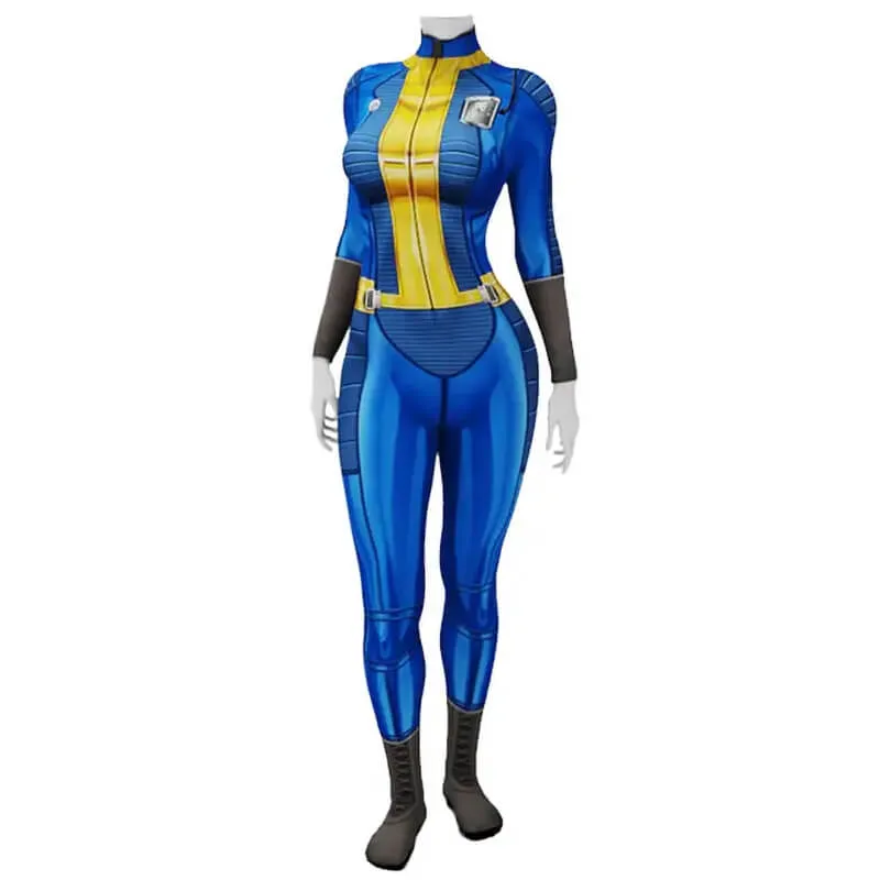 Fallout Cosplay Jumpsuit Vault 111 Suit Women Vault Dweller Suit Halloween BEcostume