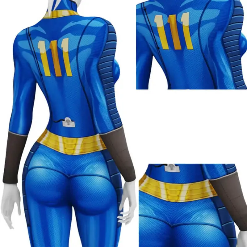 Fallout Cosplay Jumpsuit Vault 111 Suit Women Vault Dweller Suit Halloween BEcostume