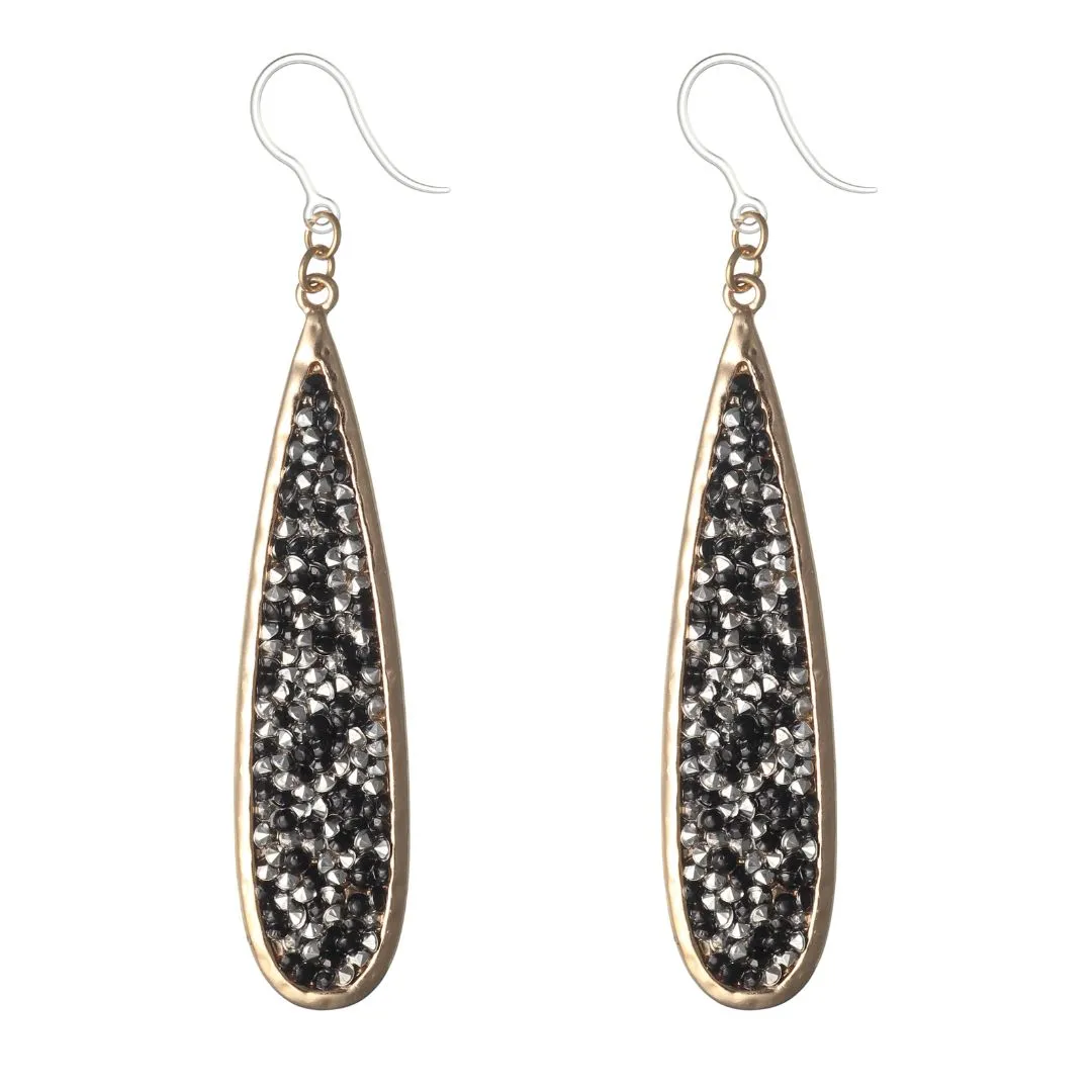 Faux Druzy Raindrop Dangles Hypoallergenic Earrings for Sensitive Ears Made with Plastic Posts