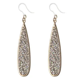 Faux Druzy Raindrop Dangles Hypoallergenic Earrings for Sensitive Ears Made with Plastic Posts