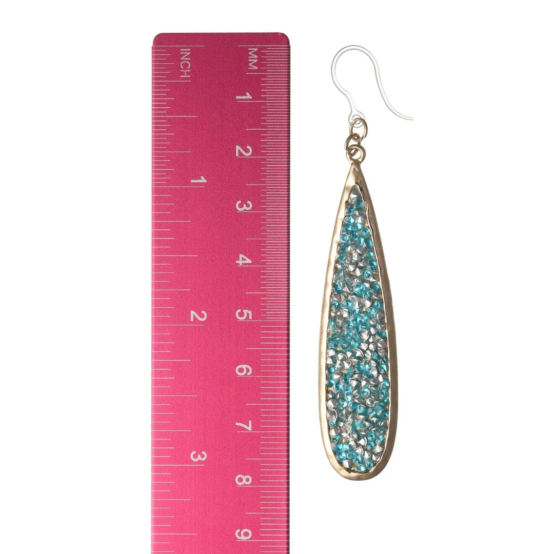 Faux Druzy Raindrop Dangles Hypoallergenic Earrings for Sensitive Ears Made with Plastic Posts