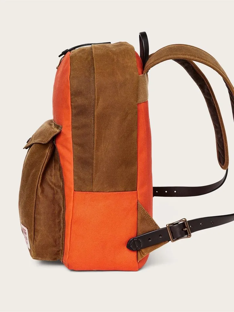 Filson Journeyman Tan Flame Waxed Backpack