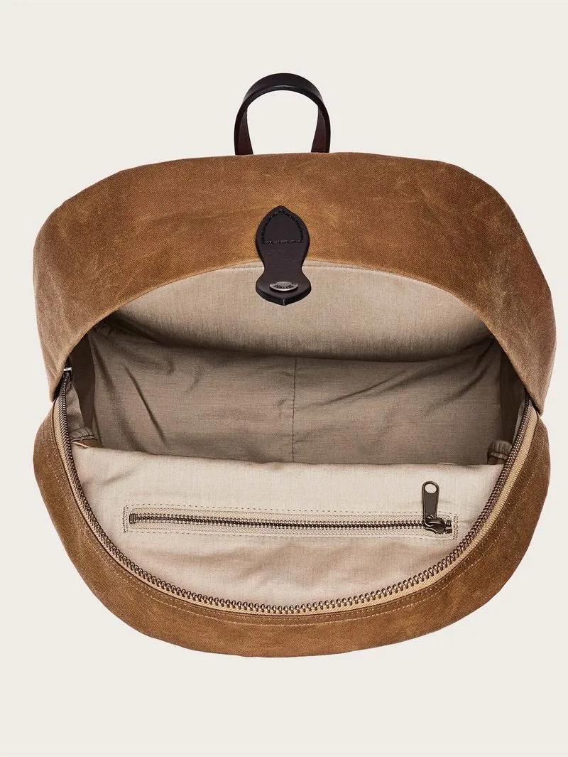 Filson Journeyman Tan Flame Waxed Backpack