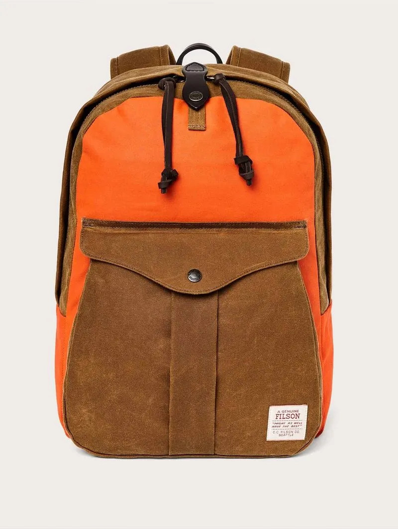 Filson Journeyman Tan Flame Waxed Backpack