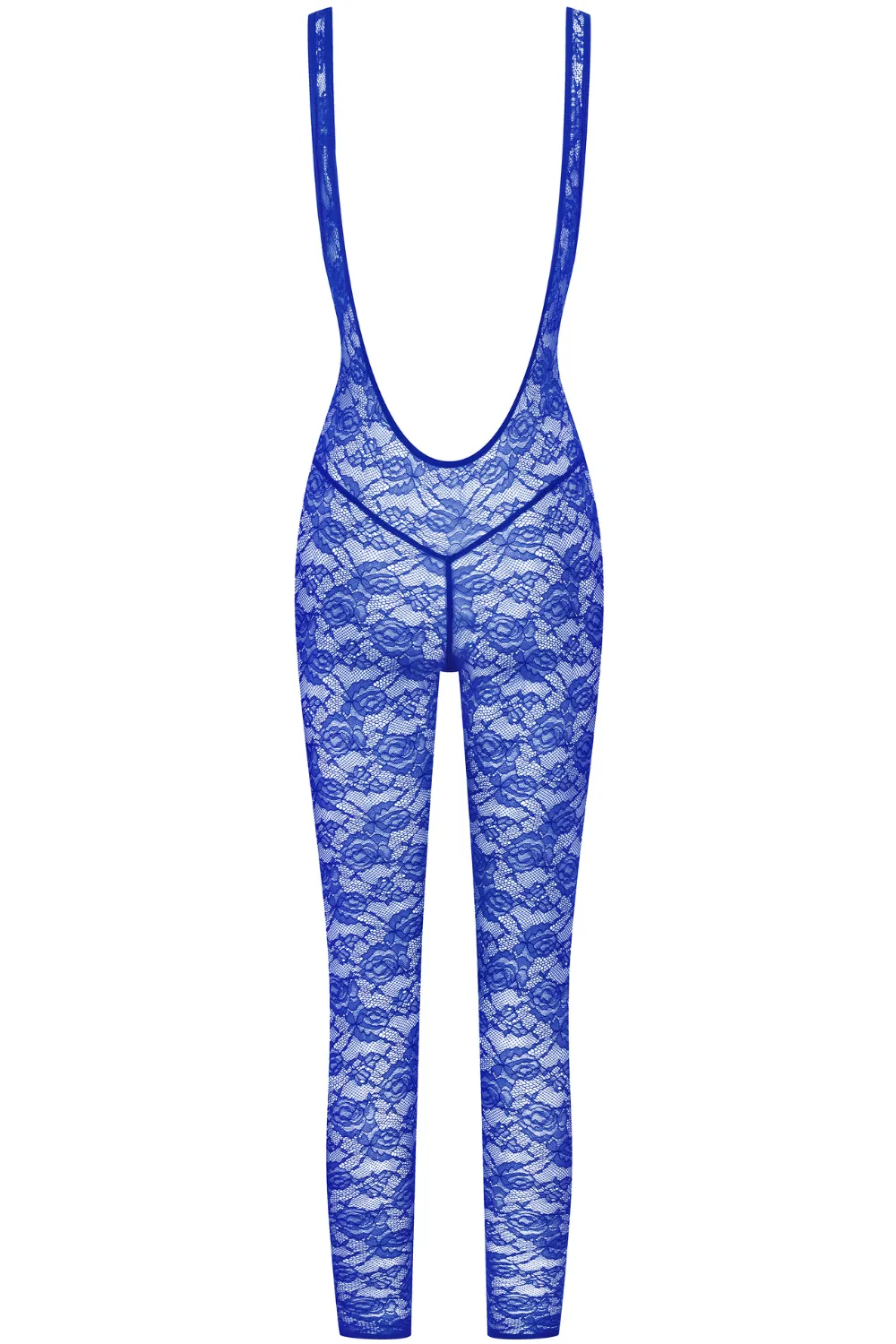 Flashback Lace Open Back Jumpsuit Blue