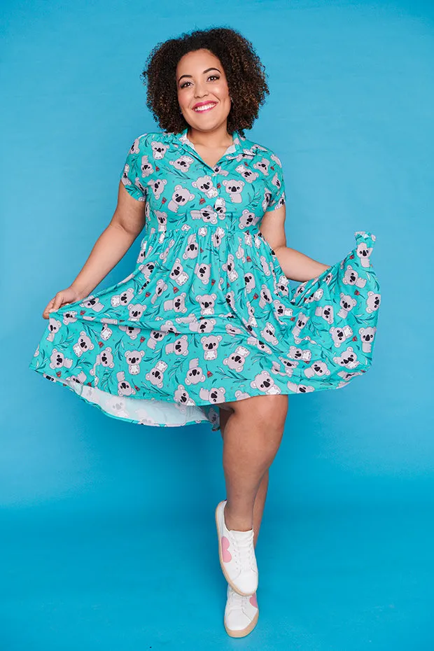 Frankie Green Koala Dress