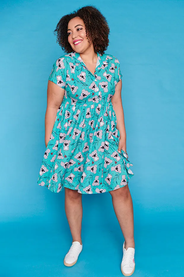 Frankie Green Koala Dress