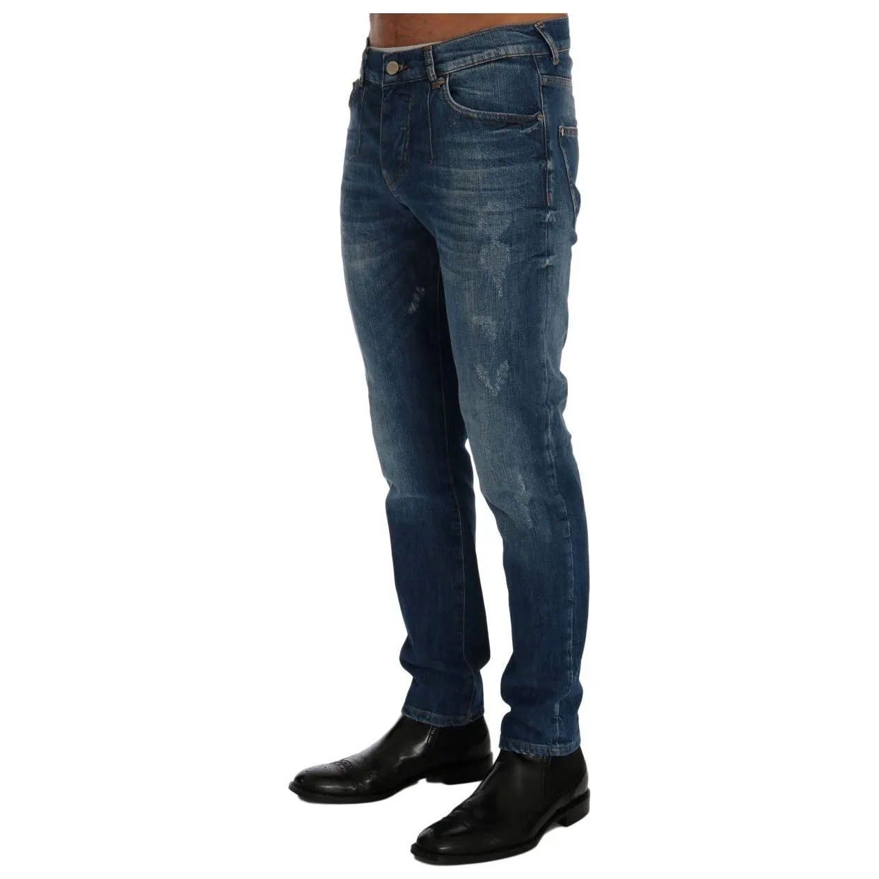 Frankie Morello Chic Slim Fit Blue Wash Jeans