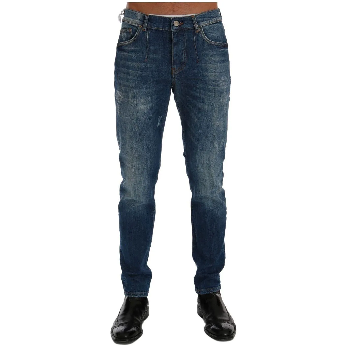 Frankie Morello Chic Slim Fit Blue Wash Jeans