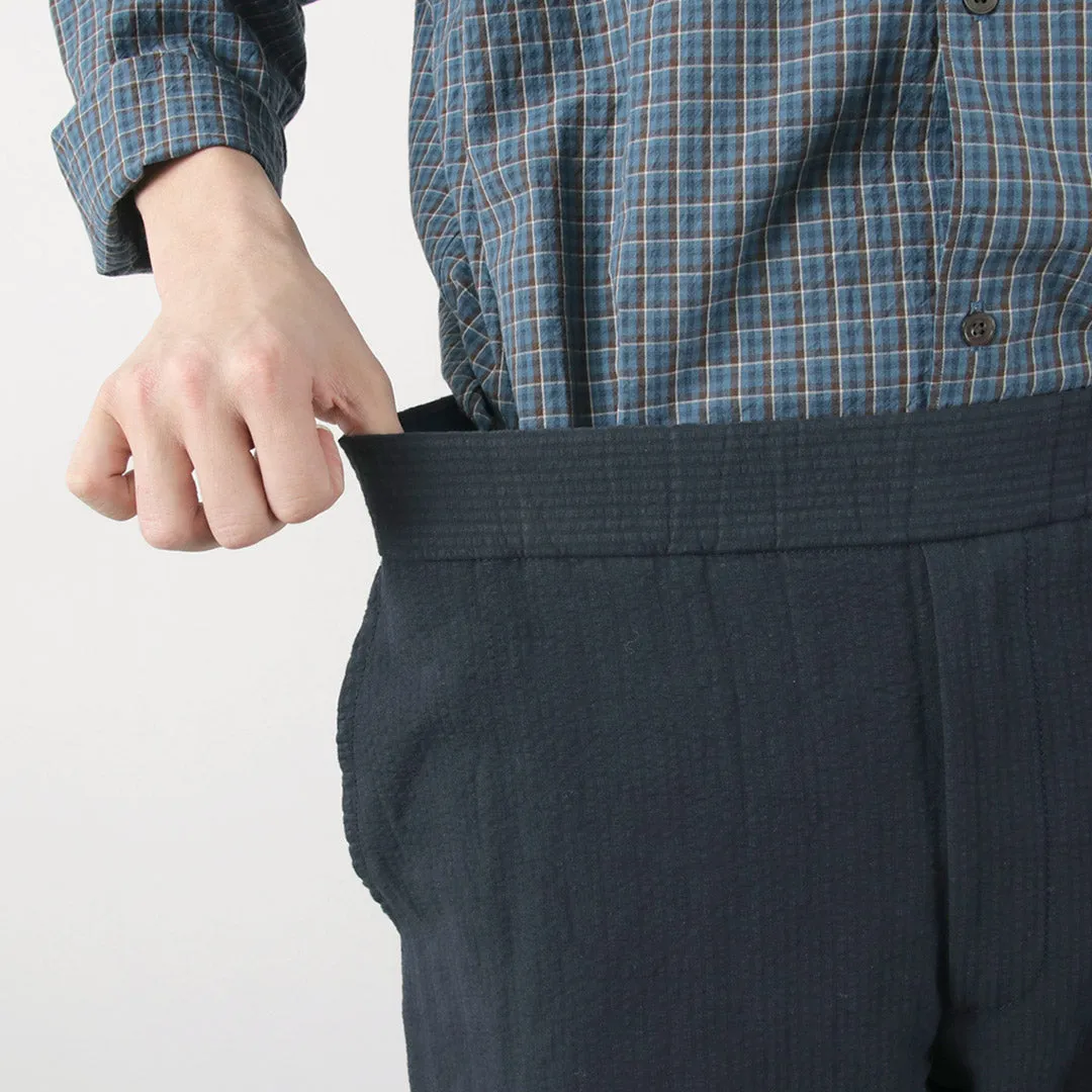 FUJITO / Cotton Linen Seersucker Easy Pants