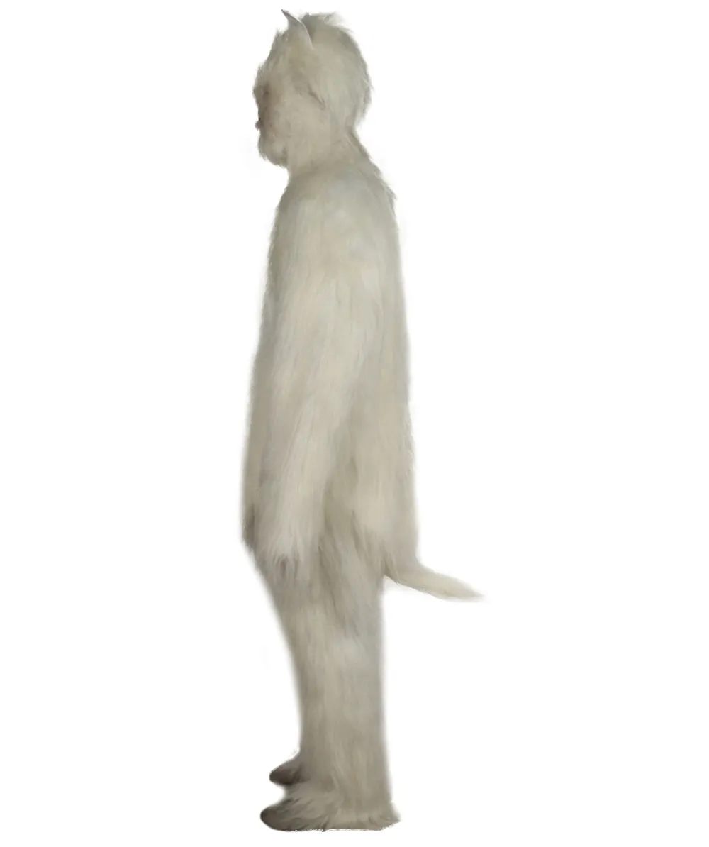 Furry Cat Collection | Men's White Furry Cat Cosplay Costume with Tail