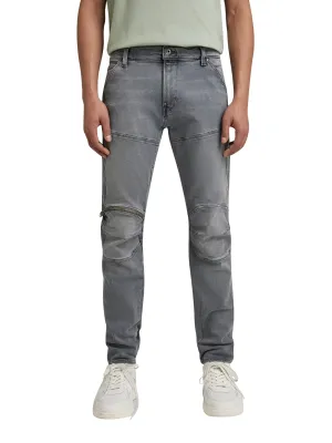 G-Star Raw Men's 5620 3D Zip Knee Skinny Jean - Sun Faded Moon Grey Restored