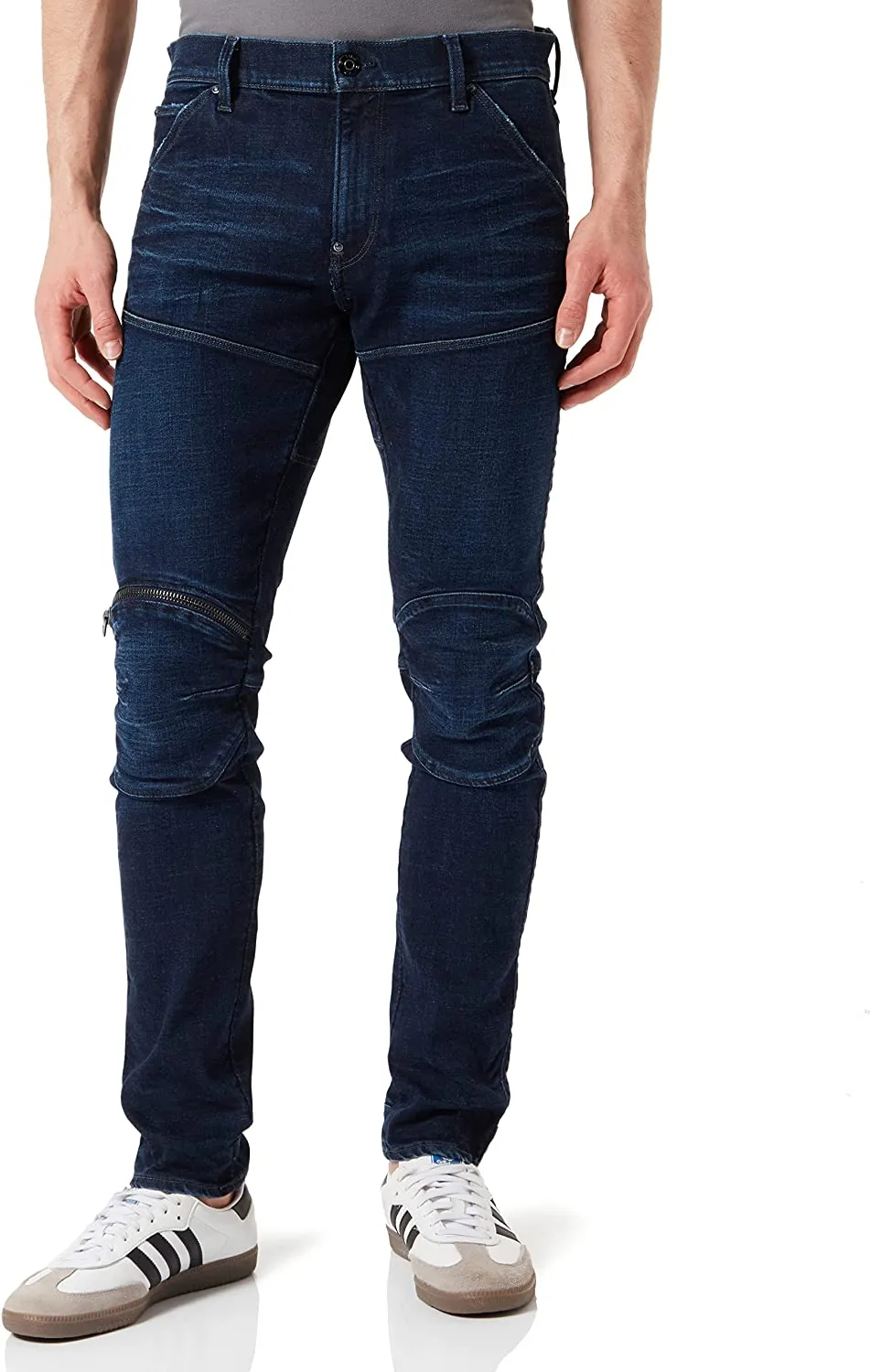 G-Star Raw Men's 5620 3D Zip Knee Skinny Jean - Worn In Ultramarine