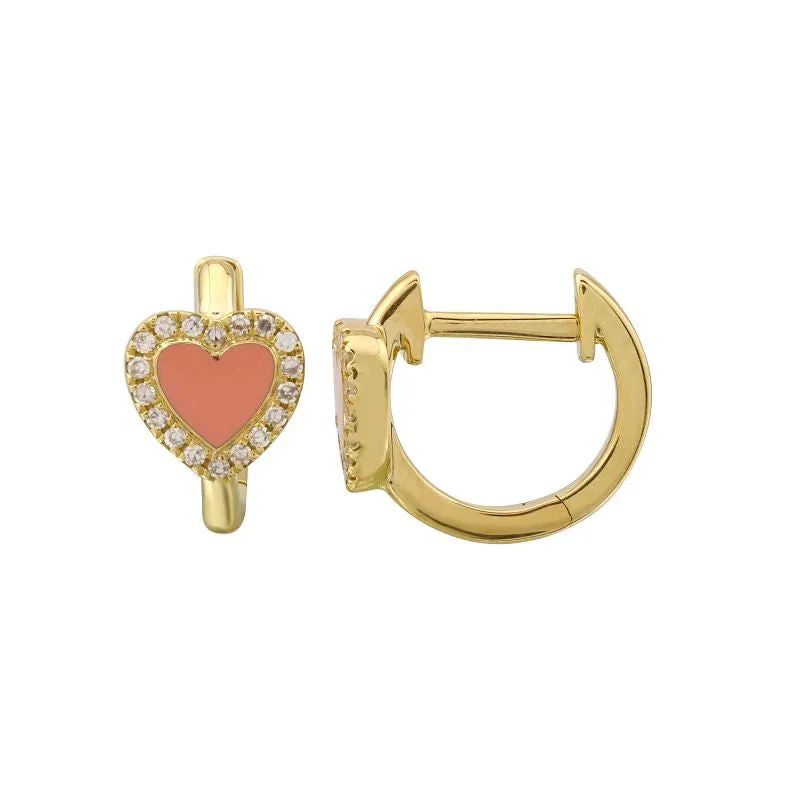 Gem Heart Hoops