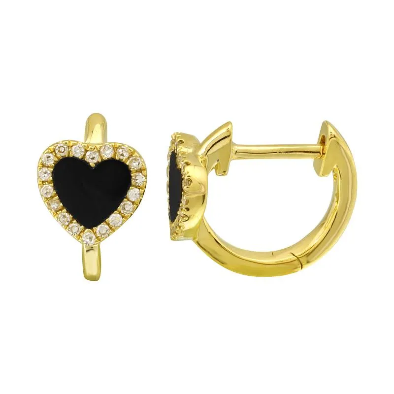 Gem Heart Hoops