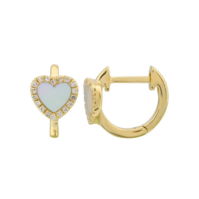 Gem Heart Hoops