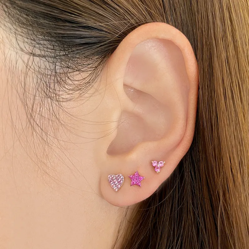 Gemstone Flower Studs