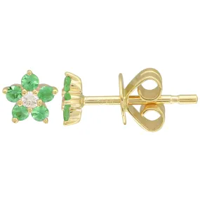 Gemstone Flower Studs