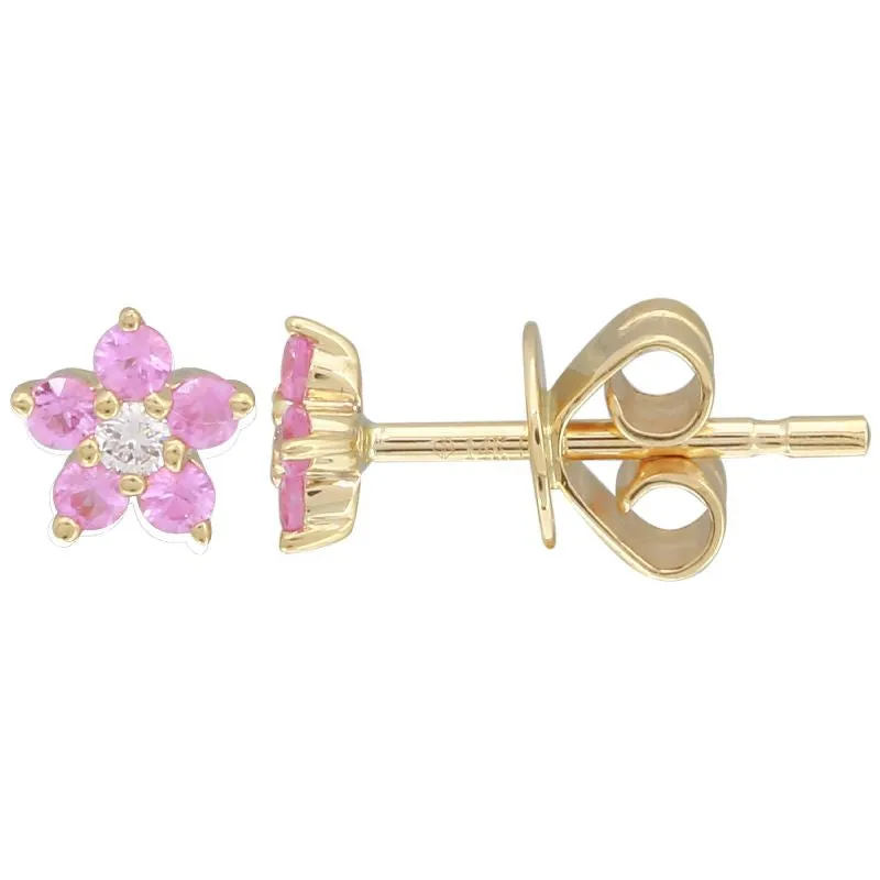 Gemstone Flower Studs