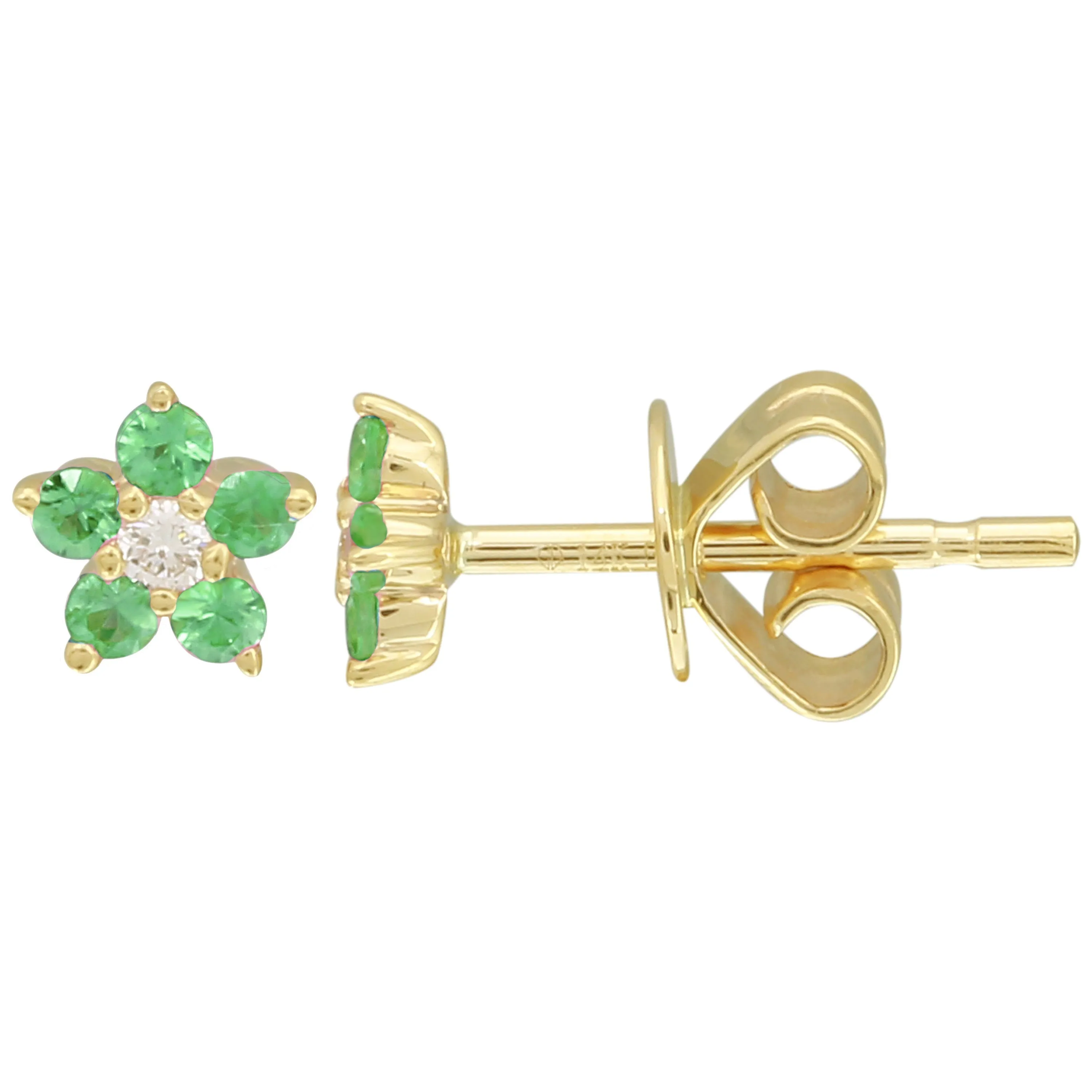 Gemstone Flower Studs