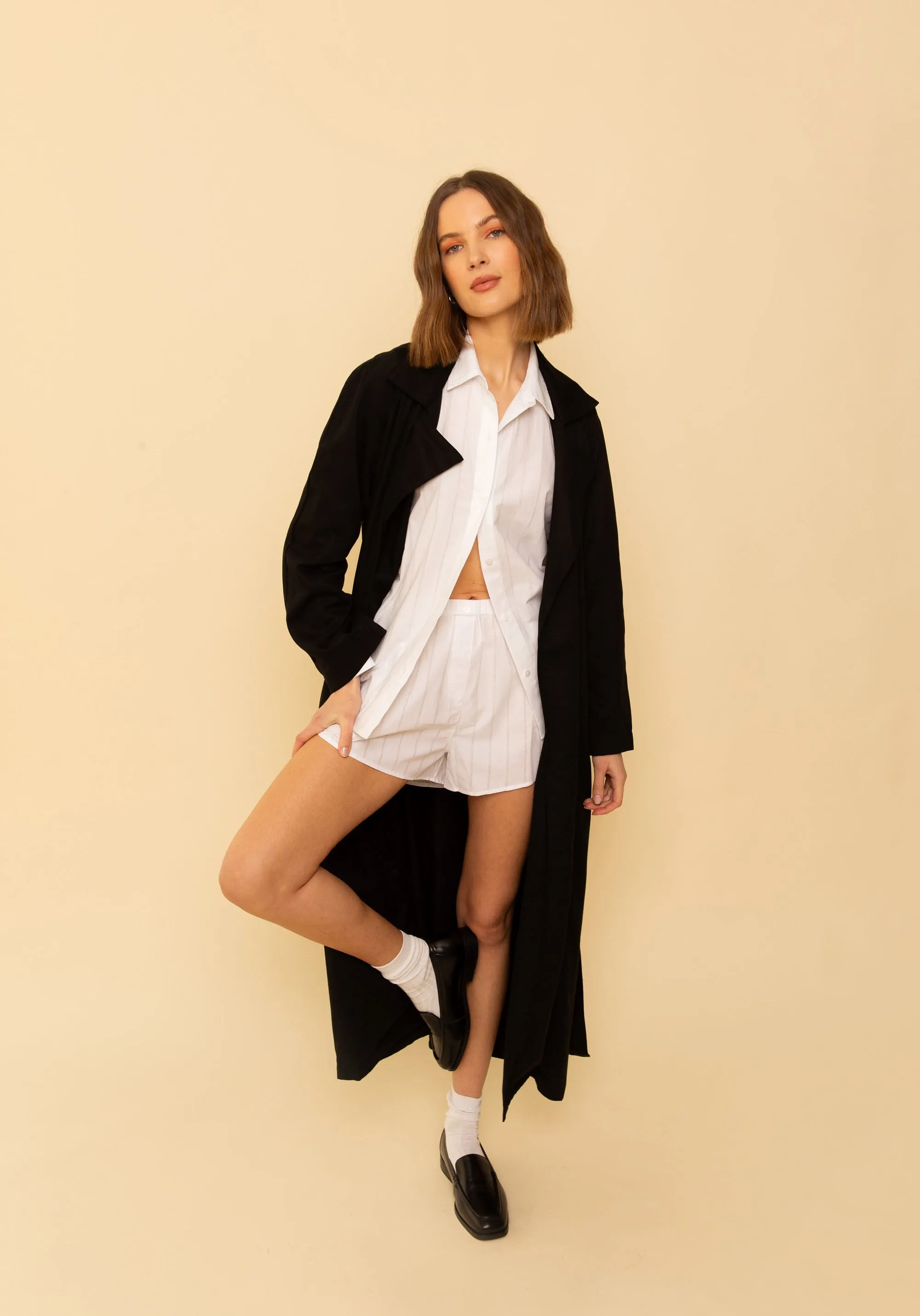 Gia Trench in Black