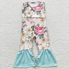 girls floral sleeveless jumpsuit SR0368