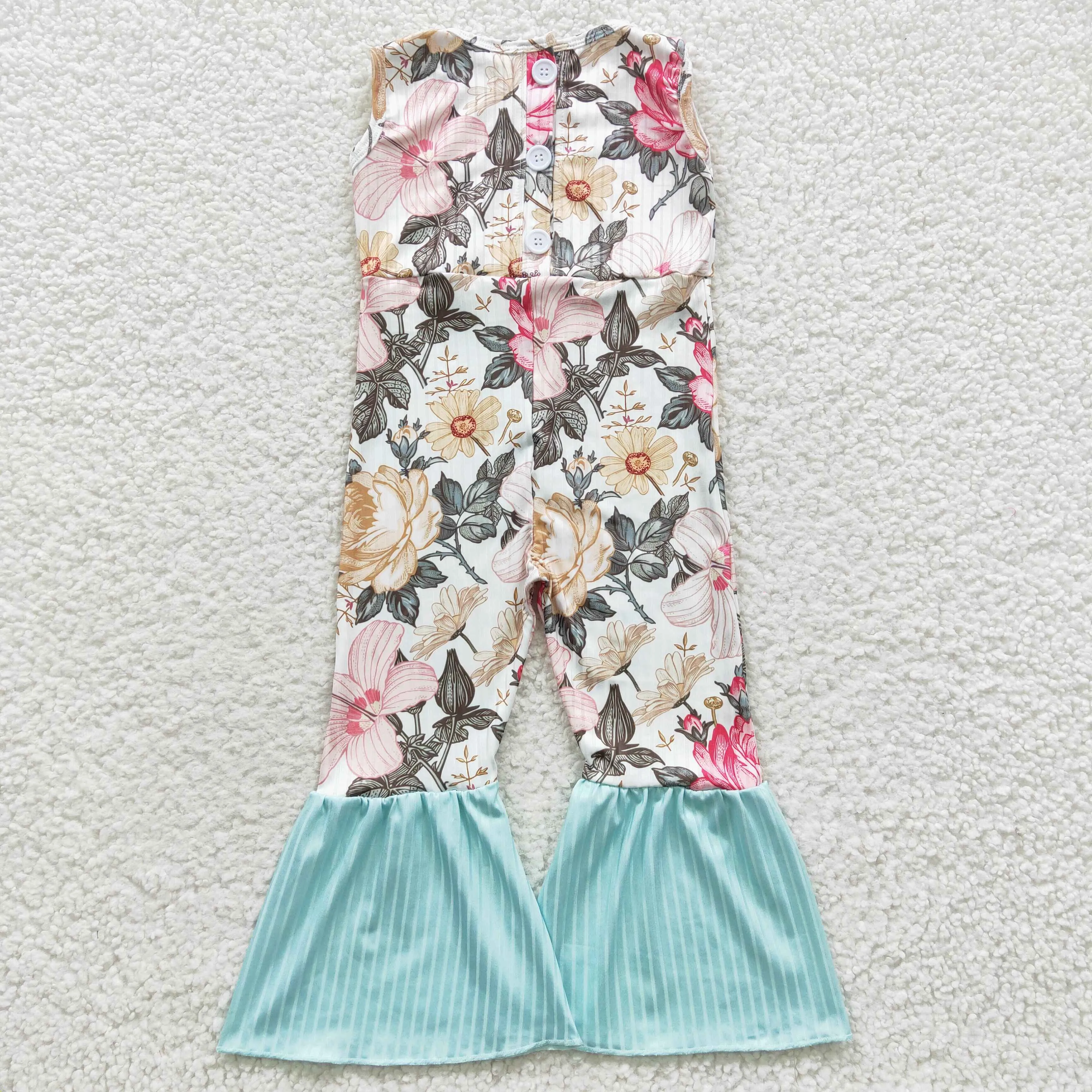 girls floral sleeveless jumpsuit SR0368