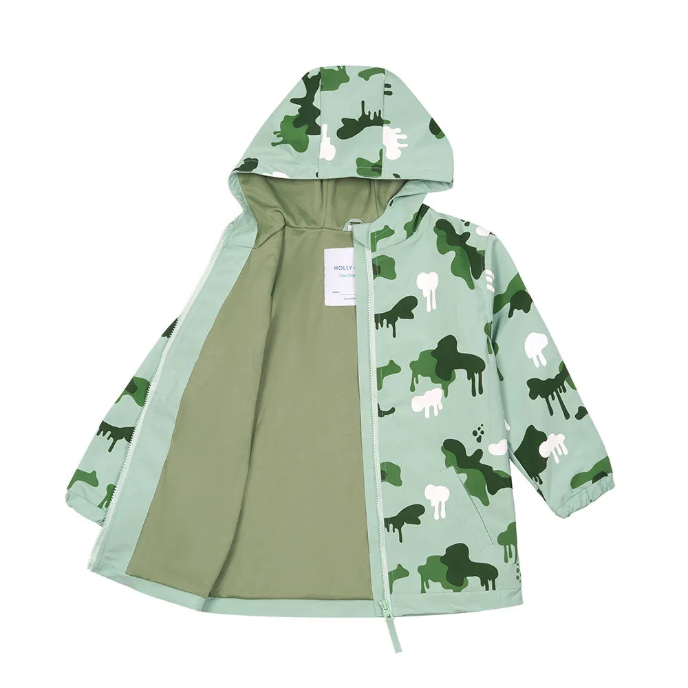 Graffiti Camouflage Color Changing Kids Raincoat