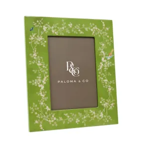 Green and White Chinoiserie Photo Frame