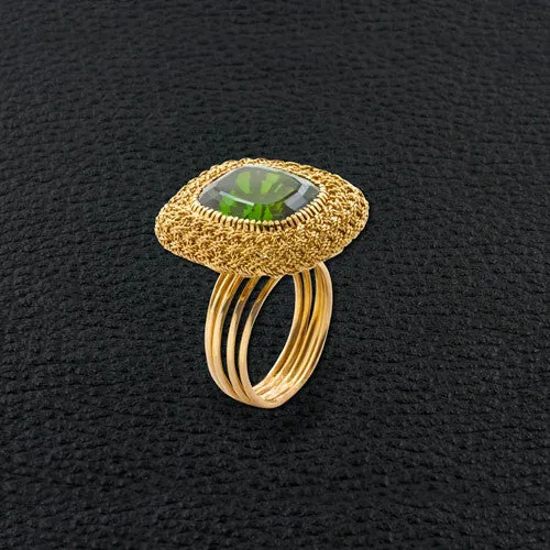 Green Tourmaline Estate Ring