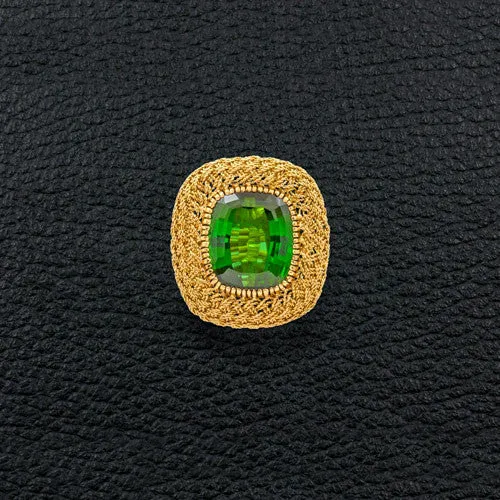 Green Tourmaline Estate Ring