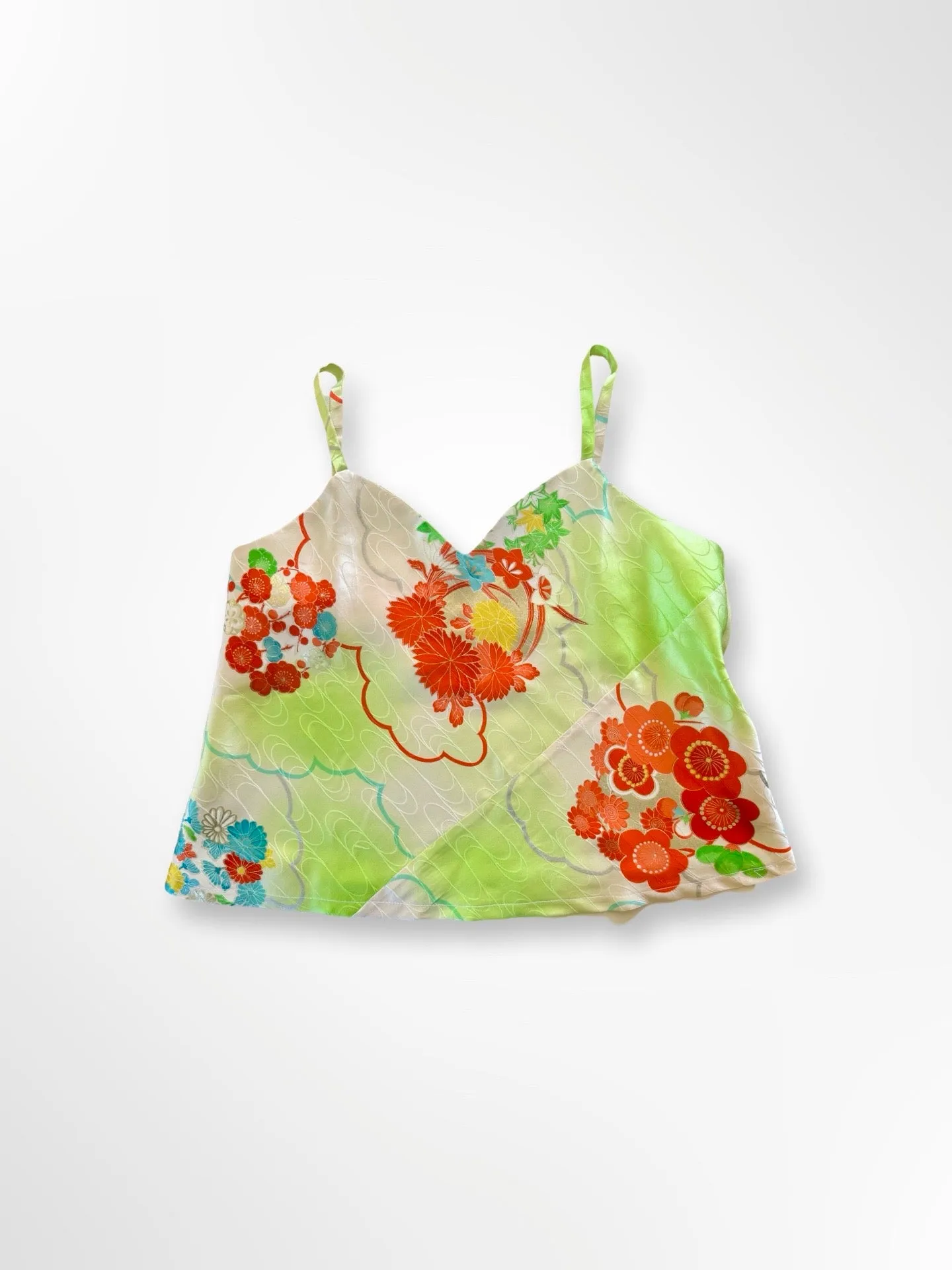 Green with Red Plum Blossoms Camisole