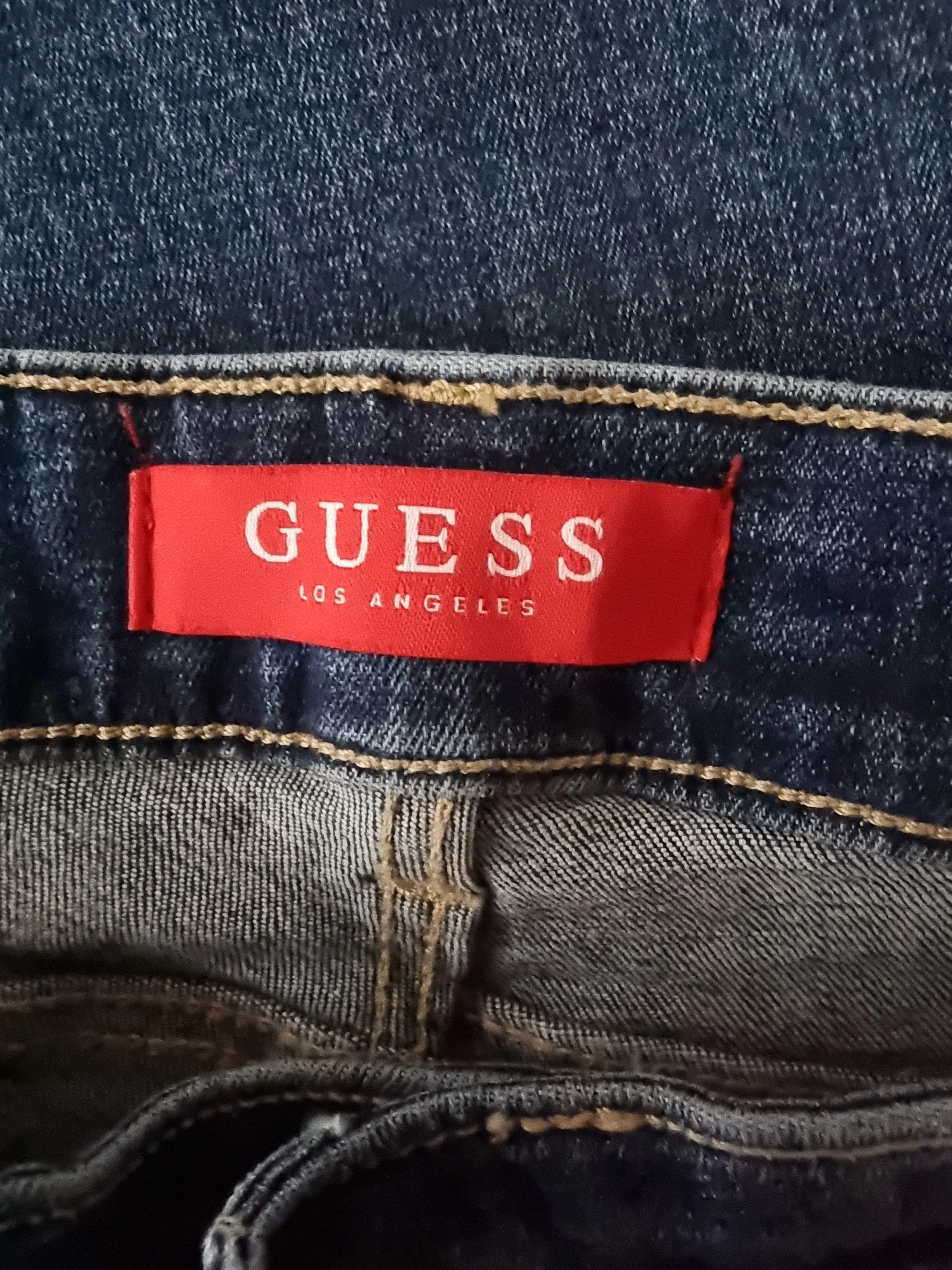 Guess Los Angeles Low Rise Denim Stretch Jeans With Studded Pockets UK 10 US 6 EU 38 IT 42