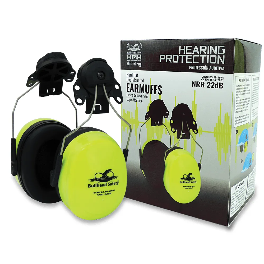 High-Visibility Cap Mounted Earmuffs - NRR 22 dB - HP-M3