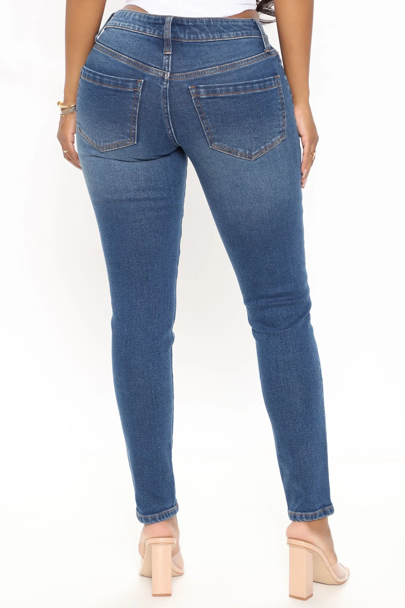 In Your Dreams Low Rise Skinny Jeans - Medium Blue Wash