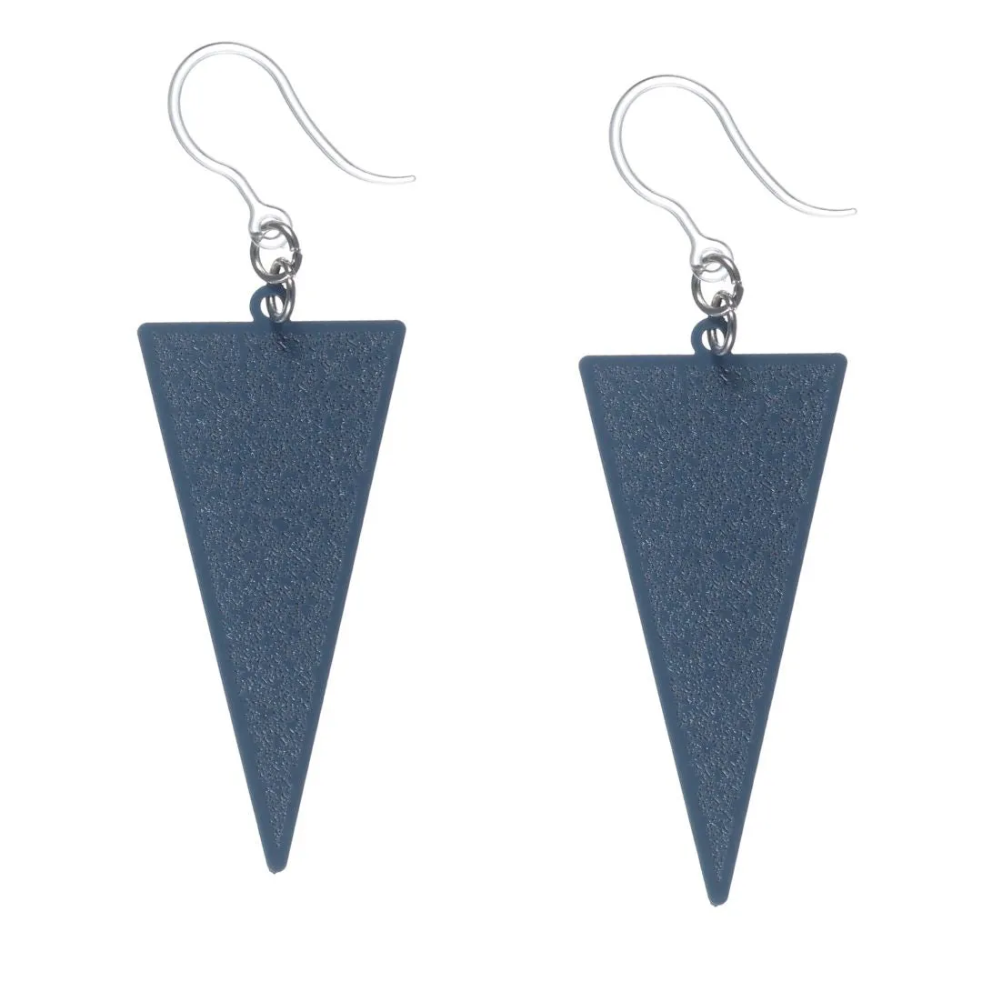 Inverted Triangle Dangles Hypoallergenic Earrings for Sensitive Ears Made with Plastic Posts